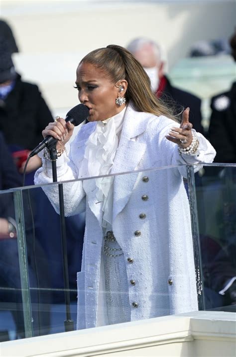 jennifer lopez chanel event|Jennifer Lopez Wears Two Chanel Looks for Biden Inauguration.